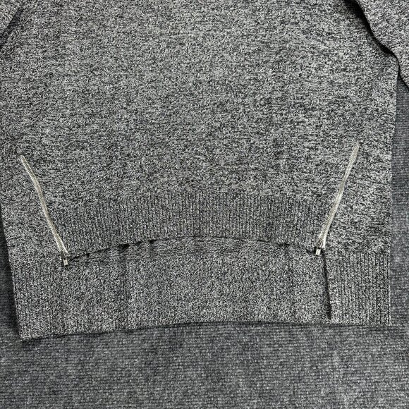 Express Sweater Womens XS Gray Knit Side Zip High Low Hem Boxy Lagenlook Knit - Picture 2 of 7